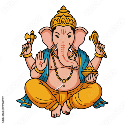 A rich gallery showcasing Hindu deity Ganesha, combining traditional and modern vector art.