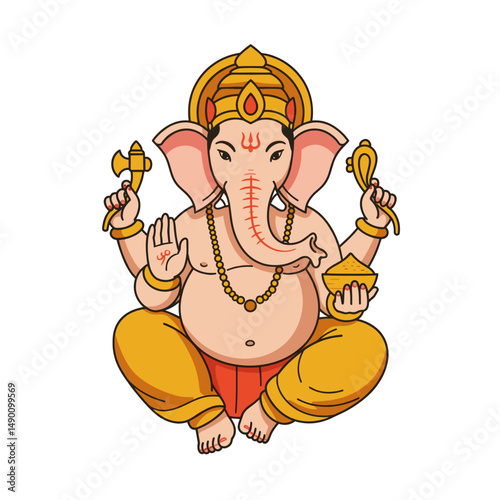 A rich gallery showcasing Hindu deity Ganesha, combining traditional and modern vector art.