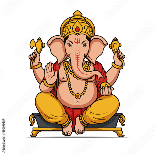A rich gallery showcasing Hindu deity Ganesha, combining traditional and modern vector art.