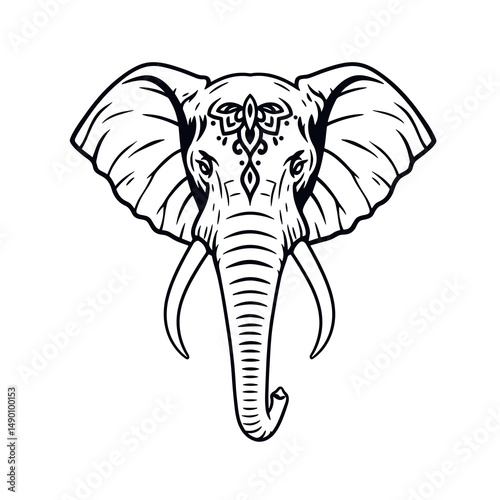 Multiple representations of Ganesha sitting cross-legged, holding symbolic items like modaks, lotuses, and weapons.