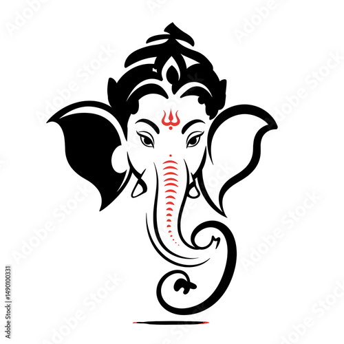 A mix of full-body and portrait Ganesha artworks with diverse artistic expressions from line art to full color.