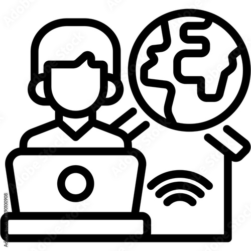 Remote Work Icon