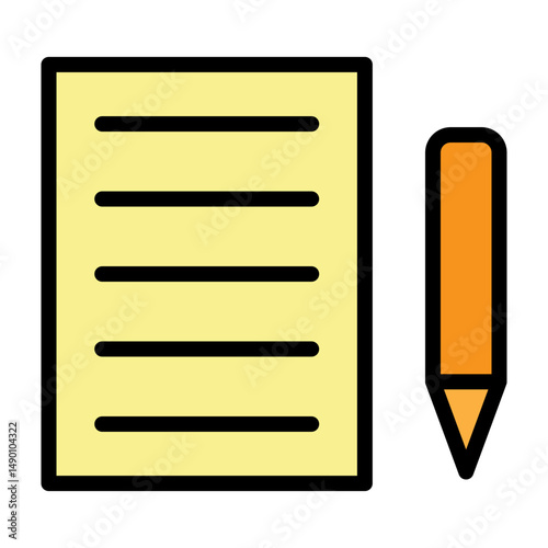 Assignment Vector Filled Icon Design