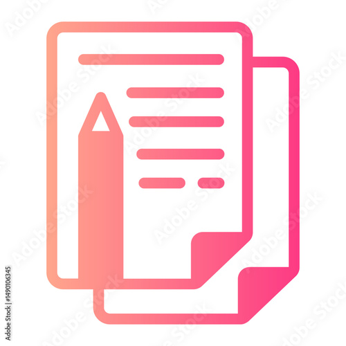 writing gradient icon