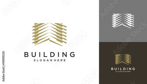 Gold building and architecture vector design inspirations.