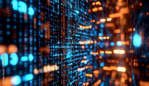 Wallpaper Mural A Striking Blue Glimpse into the World of Advanced Coding Techniques Torontodigital.ca