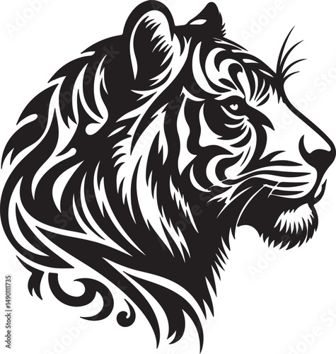 Wallpaper Mural Tiger Silhouette Torontodigital.ca