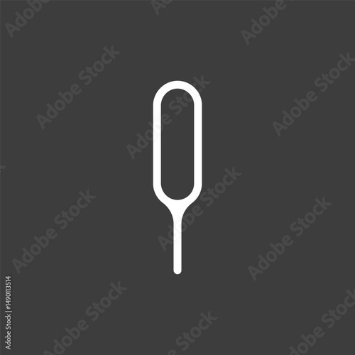 Sim ejector icon. Needle for opening SIM card slot of mobile phone. Vector illustration in Flat style.