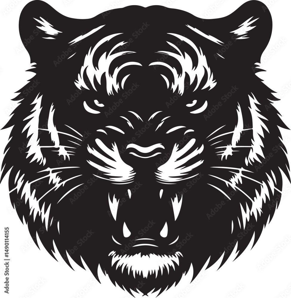 Fototapeta premium Tiger Silhouette