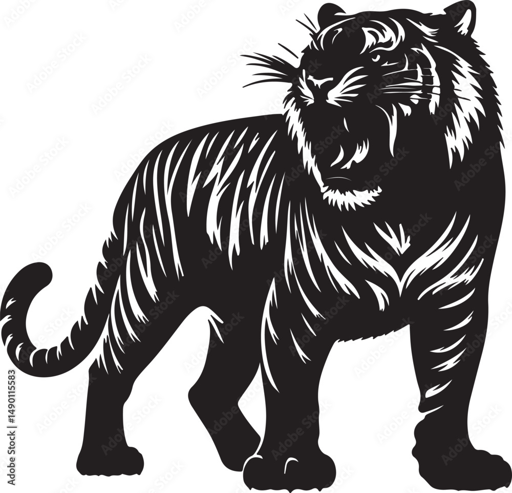 Obraz premium Tiger Silhouette