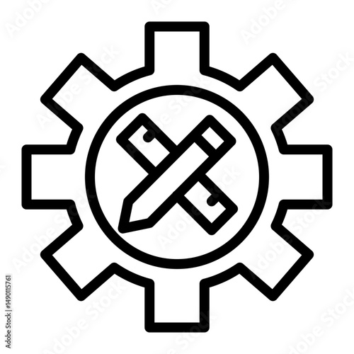 Vocational Training Vector Line Icon Design