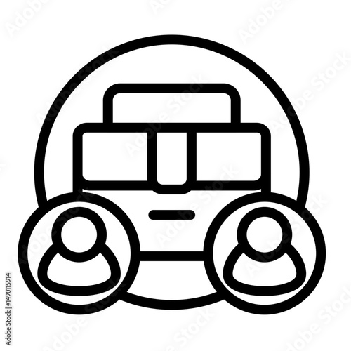 Job Role Match Vector Line Icon Design