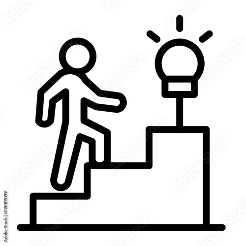 Career Workshop Vector Line Icon Design