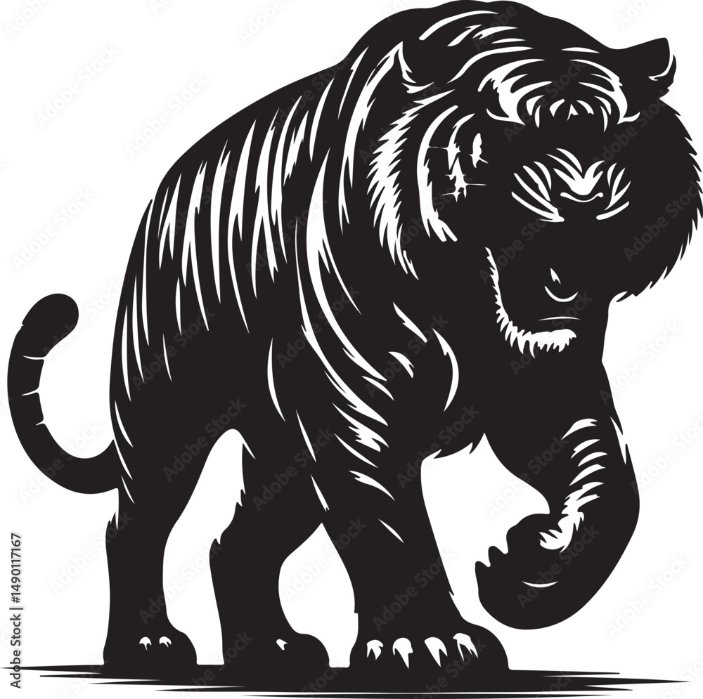 Obraz premium Tiger Silhouette