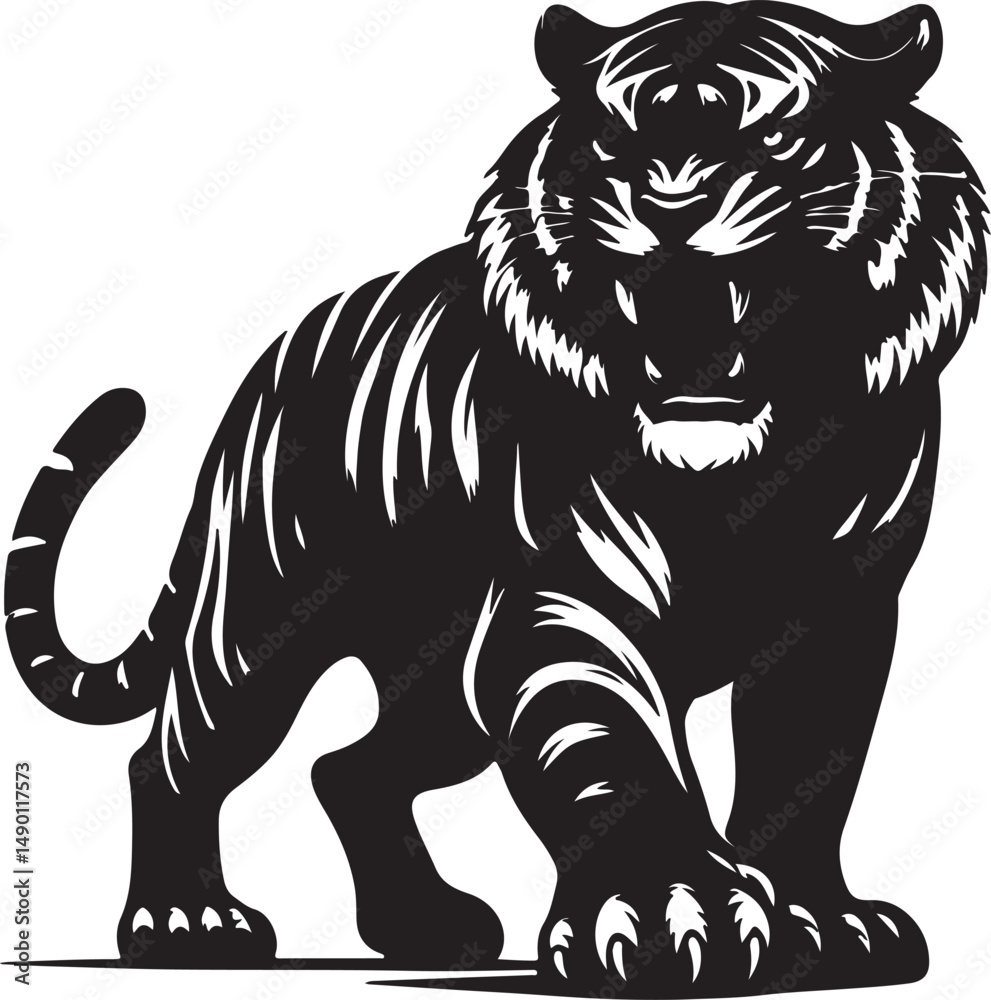 Fototapeta premium Tiger Silhouette