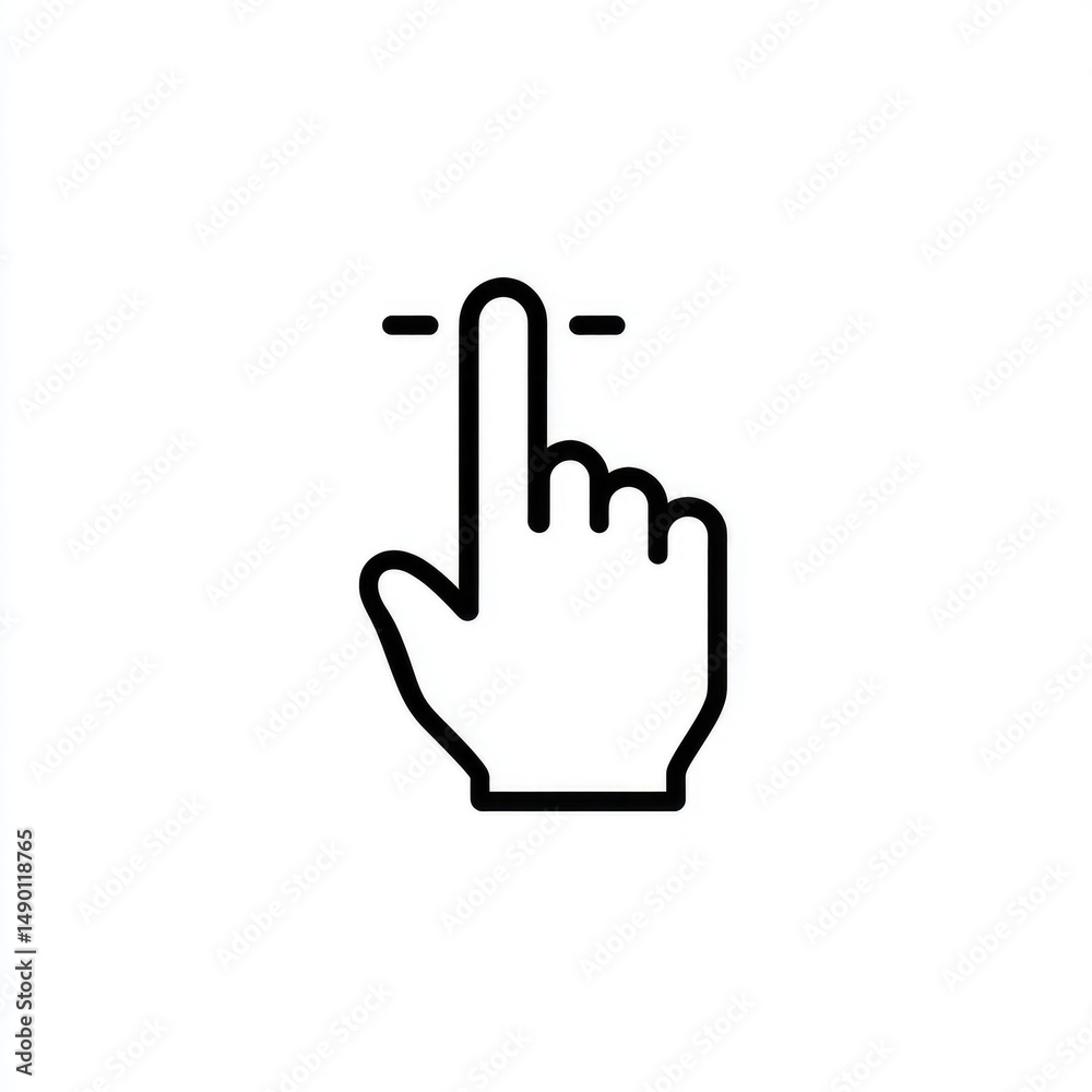 Obraz premium Hand pointing icon