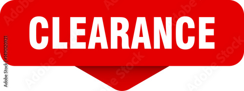 clearance sticker. clearance sign on transparent background