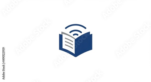 Digital book logo illustration