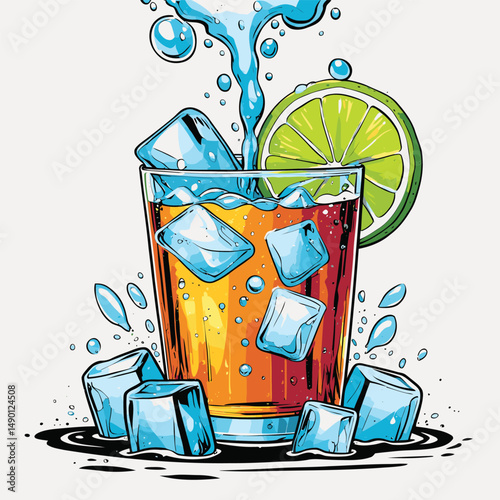 cold soda drink vector for design purposes