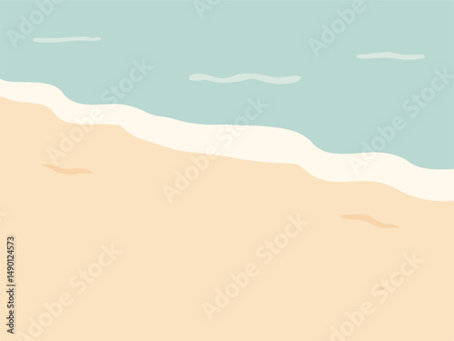 Coastal beach shoreline scene