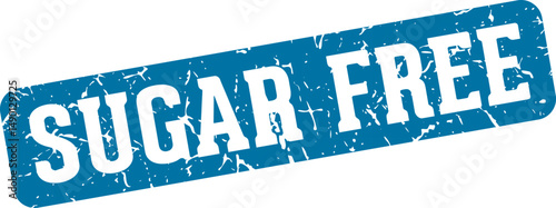 sugar free rectangular sign. sugar free stamp