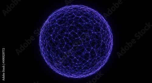 Abstract purple network sphere