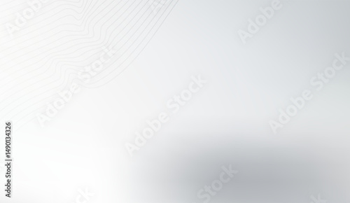 Elegant white and gray background with faint curved line details for modern designs, presentations, and website templates providing a clean aesthetic for various applications