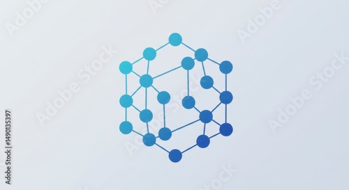 Abstract cube network graphic design