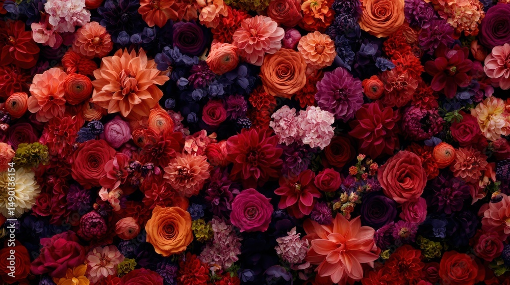 custom made wallpaper toronto digitalVibrant floral wall display