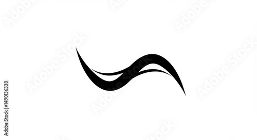 Abstract black wave design