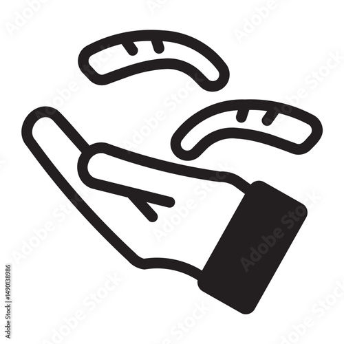 leech glyph icon