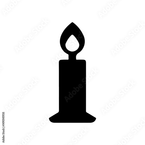 Candal silhouette icon vector flat design on white background.