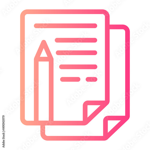 writing gradient icon
