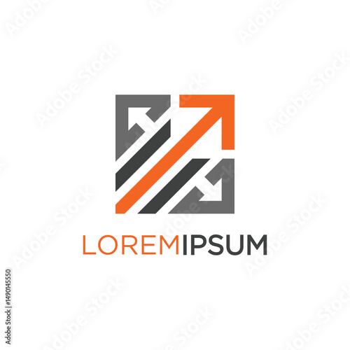 abstract arrow logo icon template design vector	