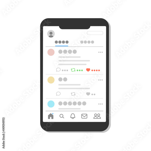 Xをスマホに表示させたイラスト