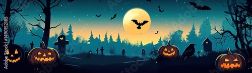 2025 halloween banner with spooky fun theme