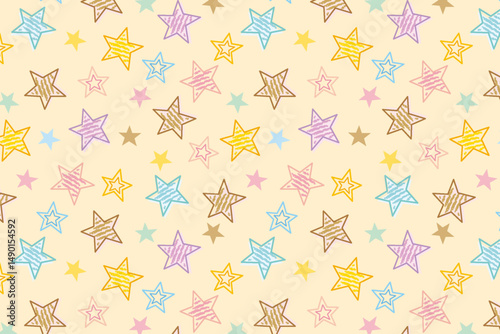 Wallpaper Mural Cute background with beautiful star pattern, suitable background for paper, fabric, wallpaper and others Torontodigital.ca