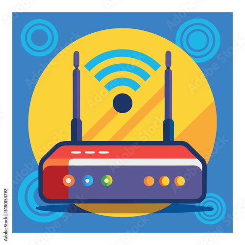 WiFi Router Icon for Internet Connectivity