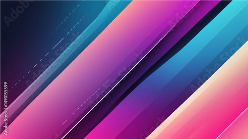 Abstract gradient diagonal lines background.