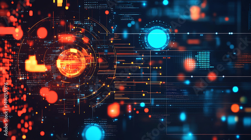 Abstract digital network data visualization