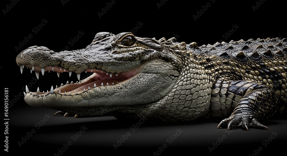 Fototapeta premium Alligator Open Mouth Teeth Reptile