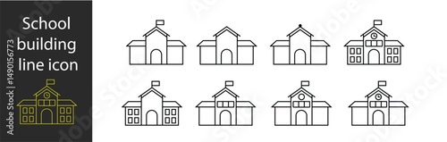  Collection of Home Icons. Vector web home icon, building symbol. House. Vector Building Illustration