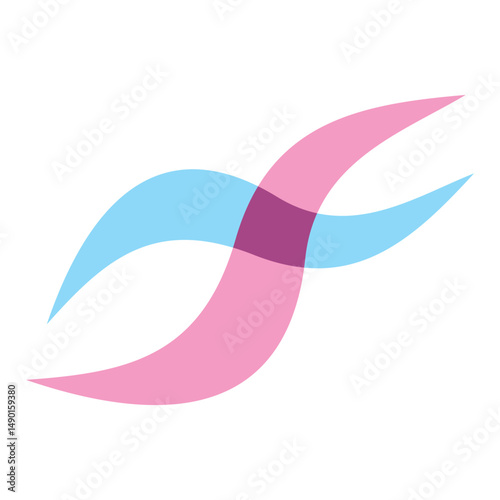 Abstract Logo with Overlapping Shapes  Modern Transparent Geometric Design