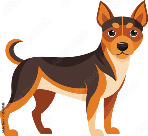 Cute Cartoon Dog Brown Orange Pet Puppy