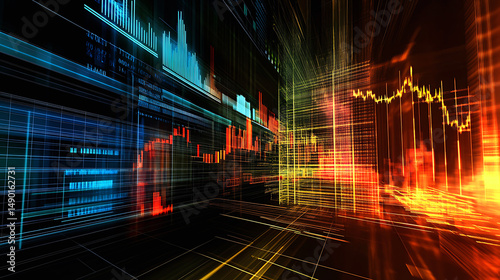Abstract visualization of financial data and markets