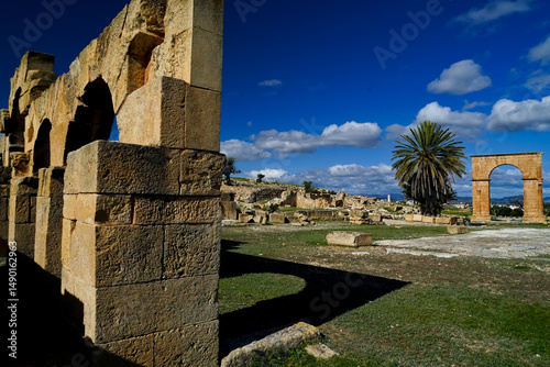 L'area archeologica di Phradi Majus con i resti dell'antico insediamento Romano. Sousse Governorate, Tunisia