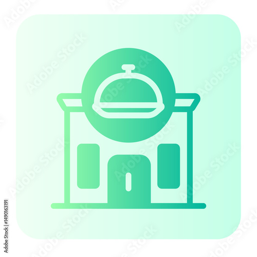 restaurant gradient icon