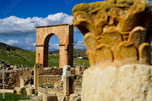L'area archeologica di Phradi Majus con i resti dell'antico insediamento Romano. Sousse Governorate, Tunisia