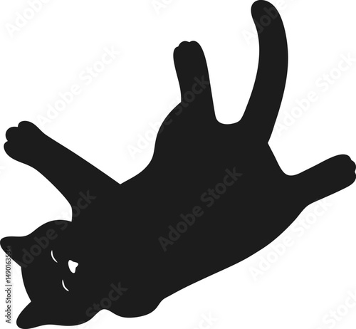 Hand silhouette vector illustration shows a thumb up sign, a good gesture icon for web design and business success concept
