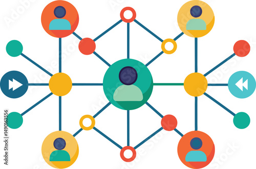 Network Connection People Teamwork Graphic